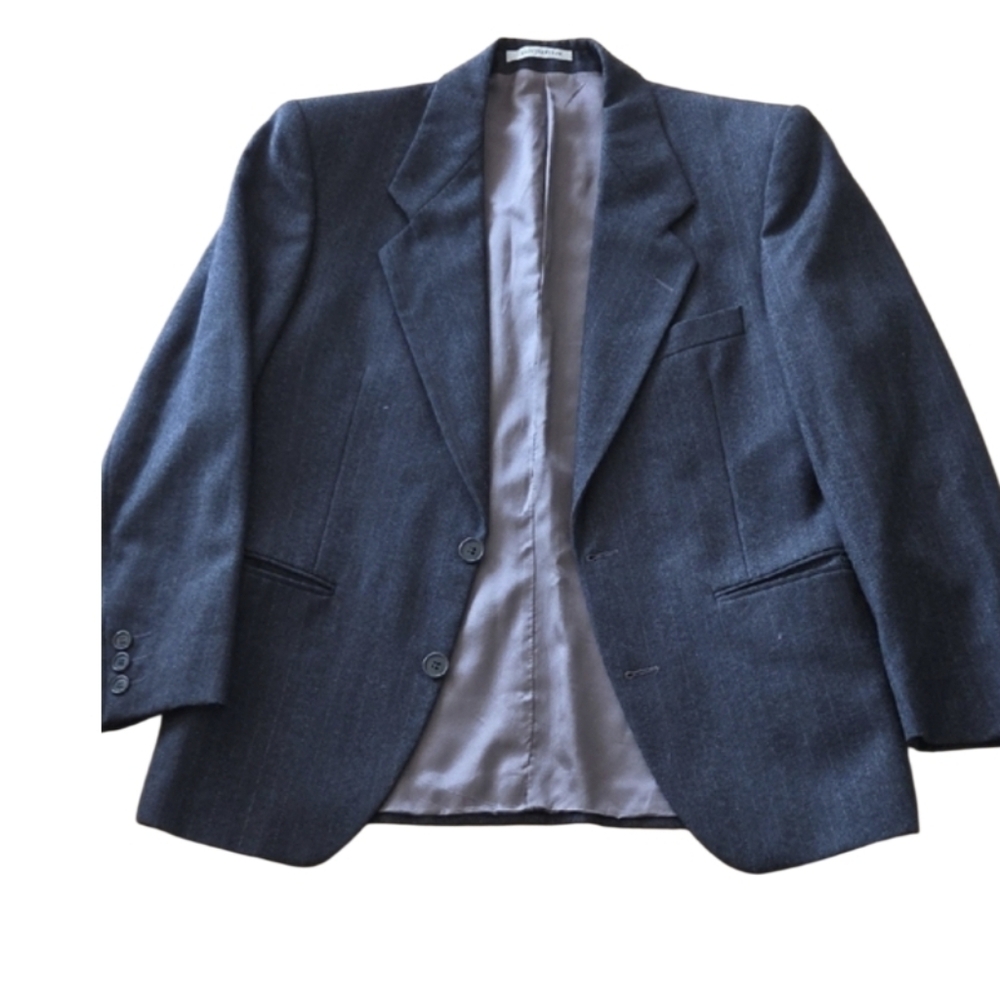 Yves Saint Laurent Dark Gray Pinstriped Men's Blazer